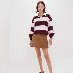 NWT Women’s Tuckernuck Tan Quilted corduroy Mini Skirt, size: small